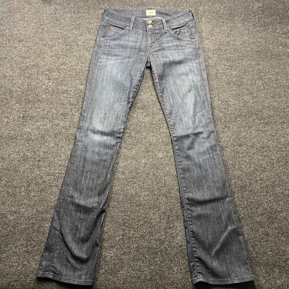 Hudson Beth Baby Boot Jeans Dark Wash Blue Flap Pocket NW176ZNA Size 27